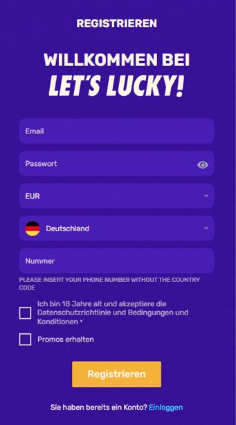 let's lucky casino registrierung